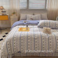 Rosemary Blue Bed Sheet Capa Bashada de cama